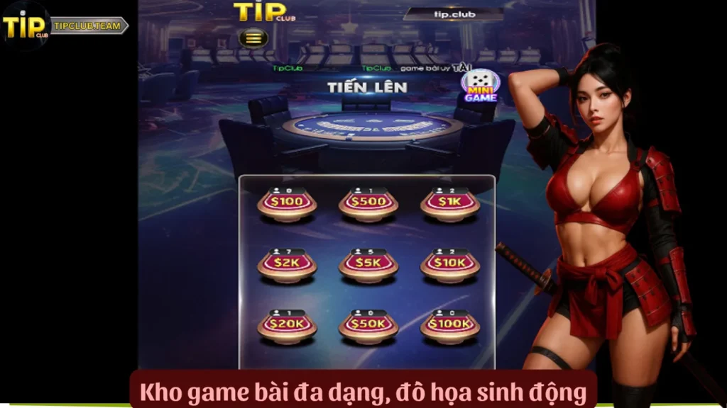 Game Bài TipClub – Trải Nghiệm Đỉnh Cao, Thắng Lớn Mỗi Ngày 2 Kho game bài đa dạng, đồ họa sinh động