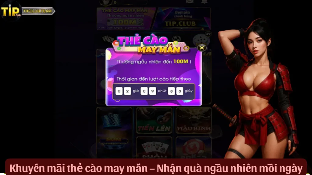 Khuyến mãi thẻ cào may mắn – Nhận quà ngẫu nhiên mỗi ngày